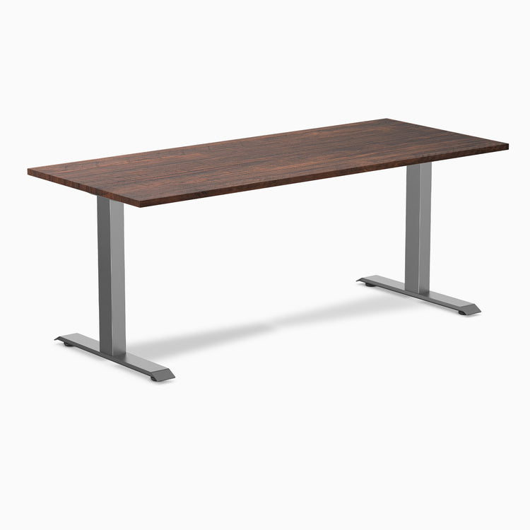 Fixed softwood desk - Rustic Pine - space grey 72"