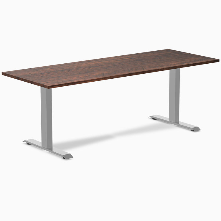 Fixed softwood desk - Rustic Pine - grey 80"