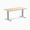 Zero scalloped fixed office desk classic oak - Desky