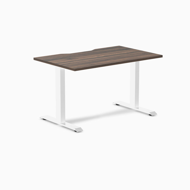 Zero scalloped fixed office desk jarrah legno - Desky