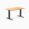 Fixed melamine desk - Melamine select beech - black 48"