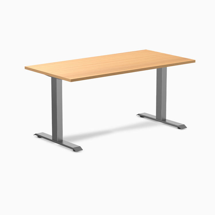 Fixed melamine desk - Melamine select beech - space grey 60"