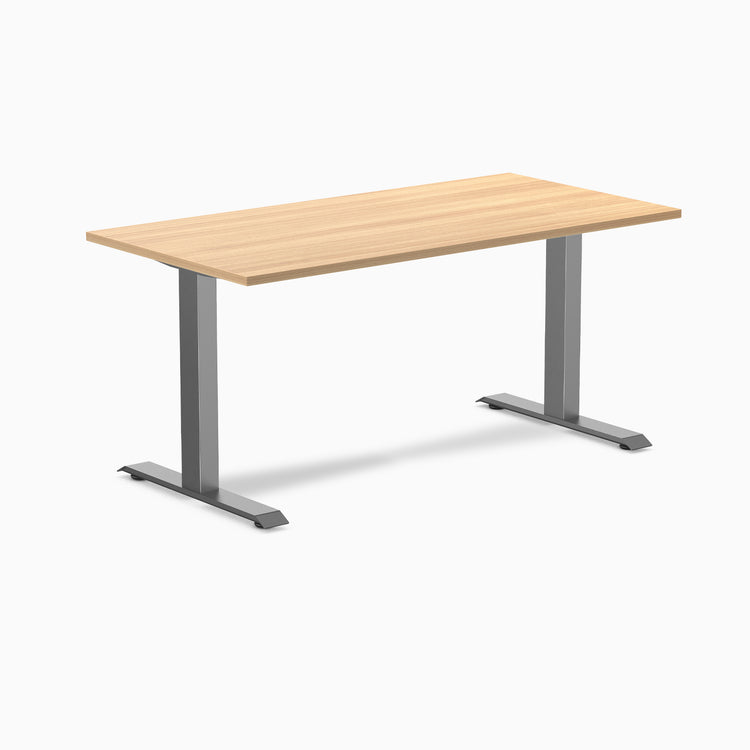 Fixed melamine desk - Melamine sublime teak - space grey 60"