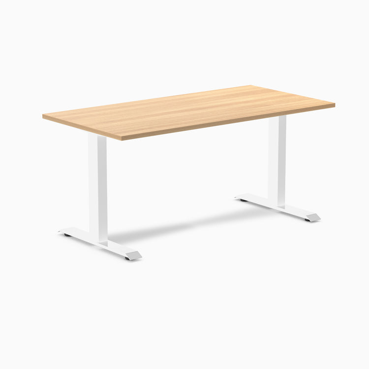 Fixed melamine desk - Melamine sublime teak - white 60"