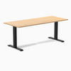 Fixed melamine desk - Melamine sublime teak - black 72"