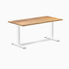 Fixed hardwood desk - Teak - white 60"