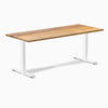 Fixed hardwood desk - Teak - white 72"