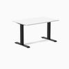 Fixed melamine desk - Melamine white - black 48"