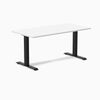 Fixed melamine desk - Melamine white - black 60"