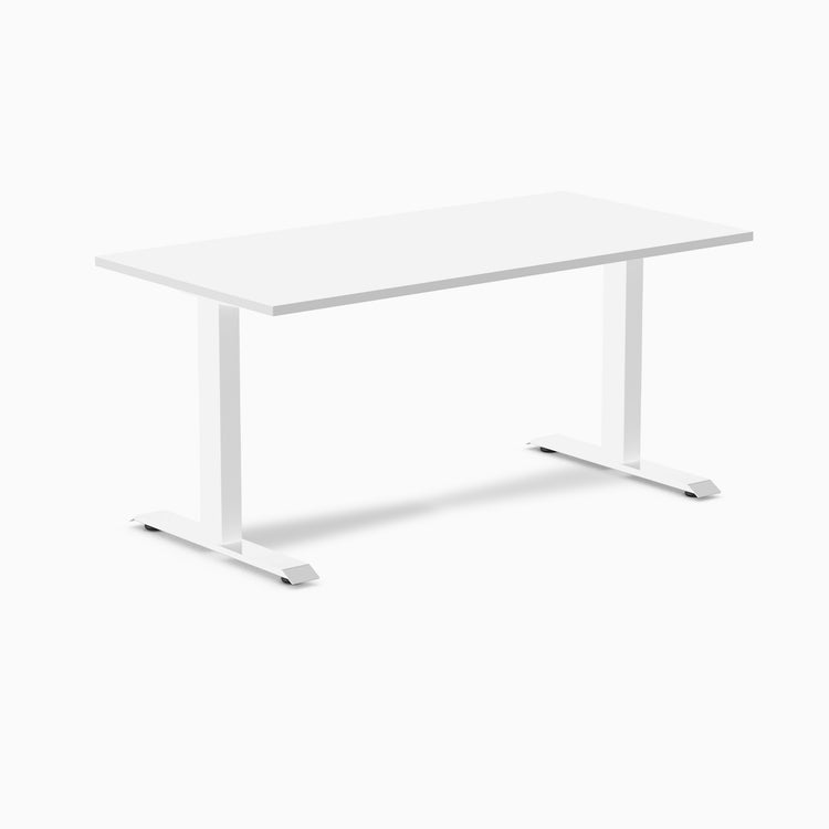 Fixed melamine desk - Melamine white - white 60"