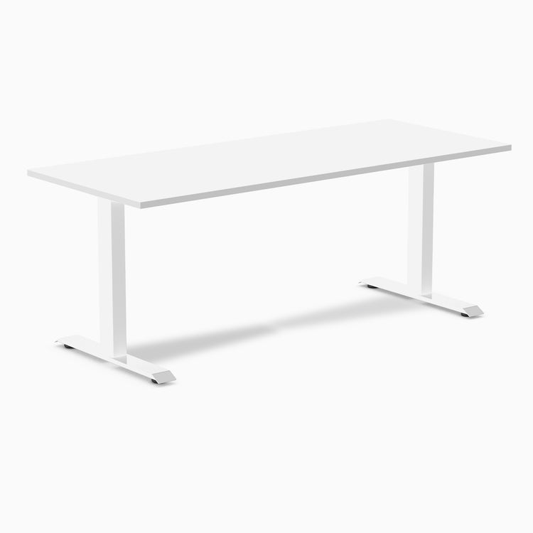 Fixed melamine desk - Melamine white - white 72"