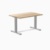 Fixed hardwood desk - White Ash - grey 48"