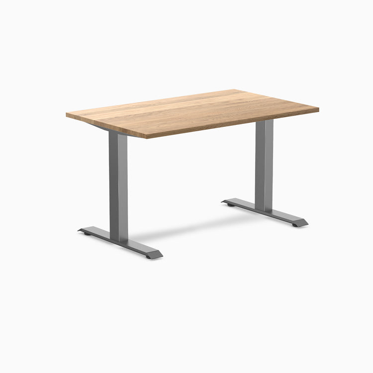 Fixed hardwood desk - White Oak - space grey 48"