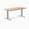 Fixed hardwood desk - White Oak - grey 60"