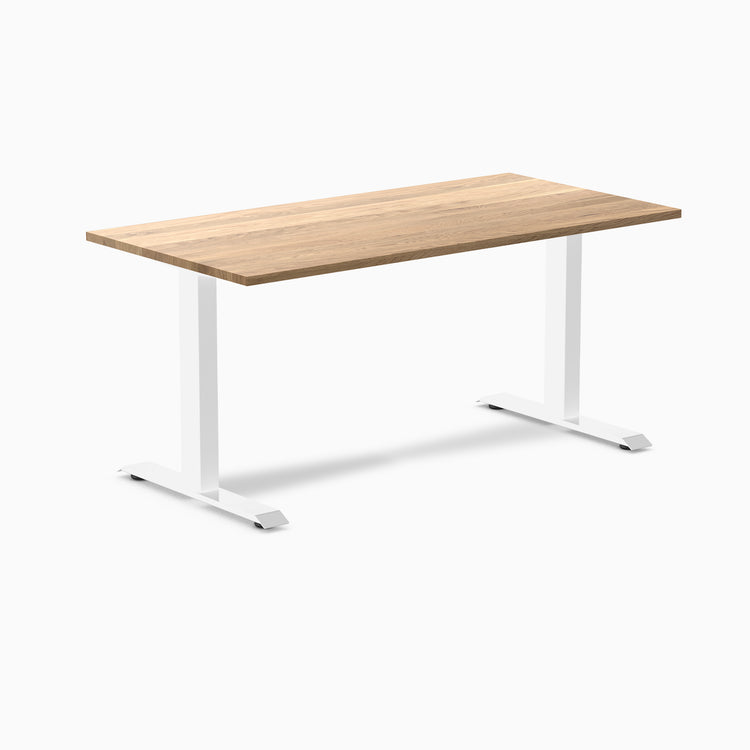 Fixed hardwood desk - White Oak - white 60"