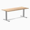 Fixed hardwood desk - White Oak - grey 72"