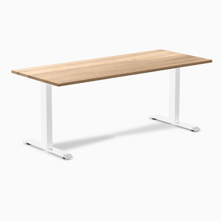 Fixed hardwood desk - White Oak - white 72"