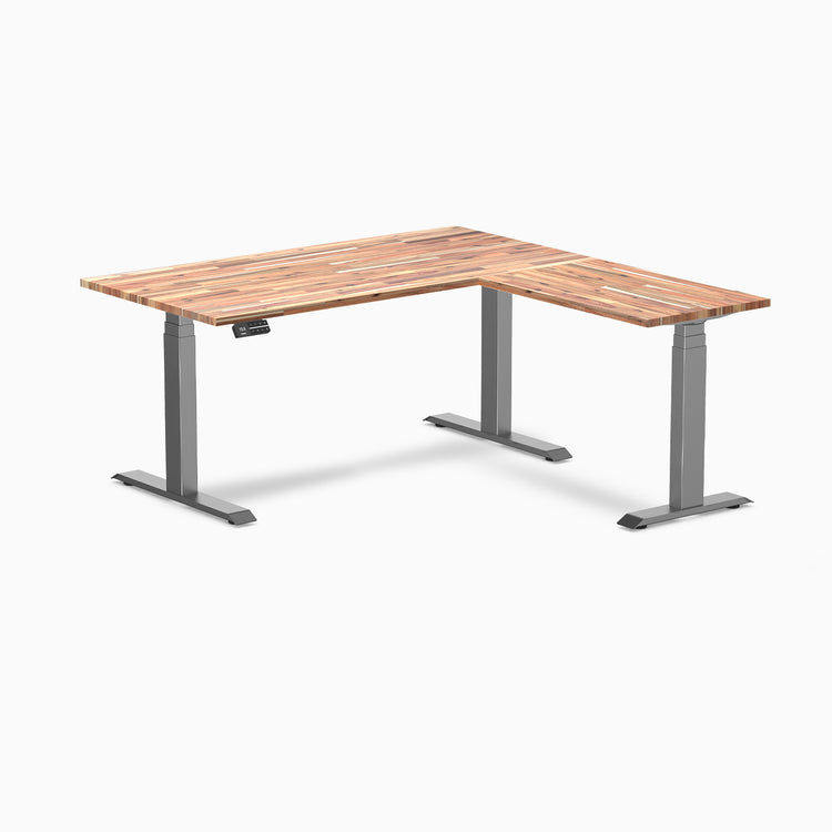 Dual standing desk softwood desk - Acacia - space grey 60"