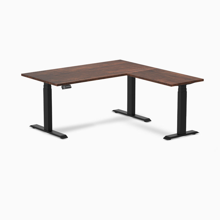 Desky Softwood L-Shape Sit Stand Desk