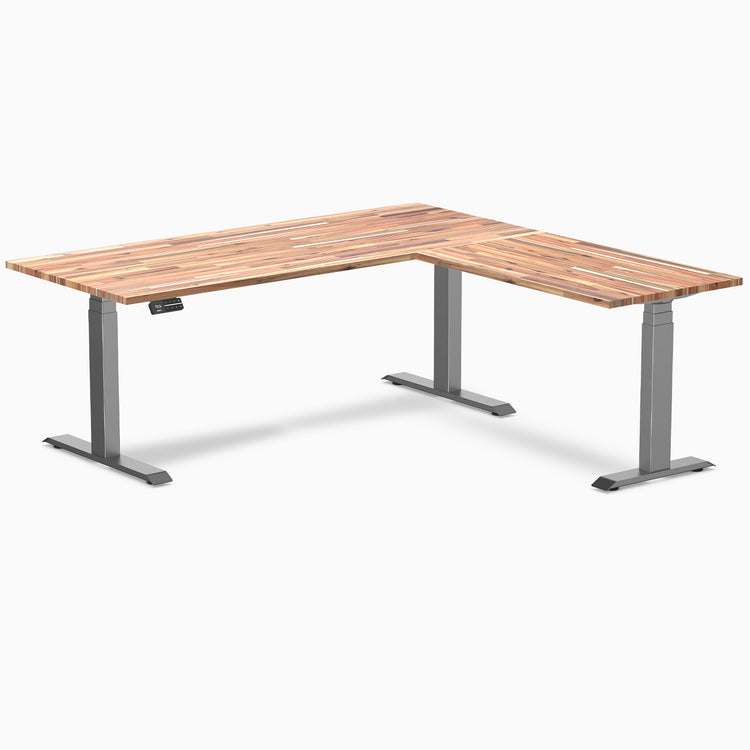 Dual standing desk softwood desk - Acacia - space grey 72"