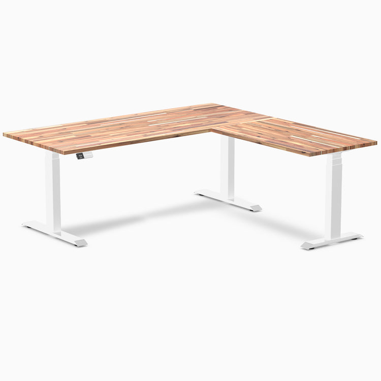 Dual standing desk softwood desk - acacia - white 72"