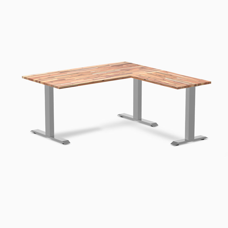 Zero softwood l-shape desk - Acacia - grey - 60"