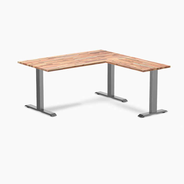 Zero softwood l-shape desk - Acacia - space grey - 60"