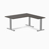 Zero laminate l-shape desk - burnished wood laminate - grey - 72"