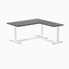 Zero bamboo l-shape desk - Dark Bamboo - white - 60"