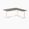 Zero laminate l-shape desk - jarrah legno laminate - white - 60"