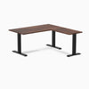 Zero softwood l-shape desk - Rustic Pine - black - 60"