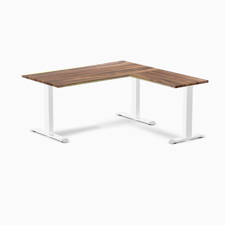 Desky Zero Hardwood L-Shape Office Desk