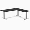 Zero laminate l-shape desk - black laminate - grey - 72"