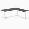 Zero laminate l-shape desk - burnished wood laminate - white - 72"