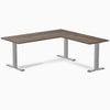 Zero laminate l-shape desk - jarrah legno laminate - grey - 72"