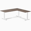 Zero laminate l-shape desk - jarrah legno laminate - white - 72"