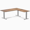 zero hardwood l-shape office desk - pheasantwood grey - 72"