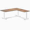 zero hardwood l-shape office desk - pheasantwood white - 72"