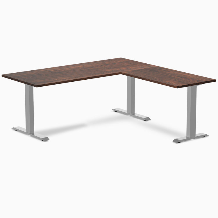 Zero softwood l-shape desk - Rustic Pine - grey - 72"