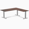 Zero softwood l-shape desk - Rustic Pine - grey - 72"