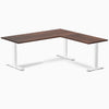 Zero softwood l-shape desk - Rustic Pine - white - 72"