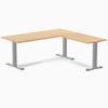 Zero laminate l-shape desk - sublime teak laminate - grey - 72"