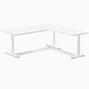 Zero laminate l-shape desk - white laminate - white - 72"