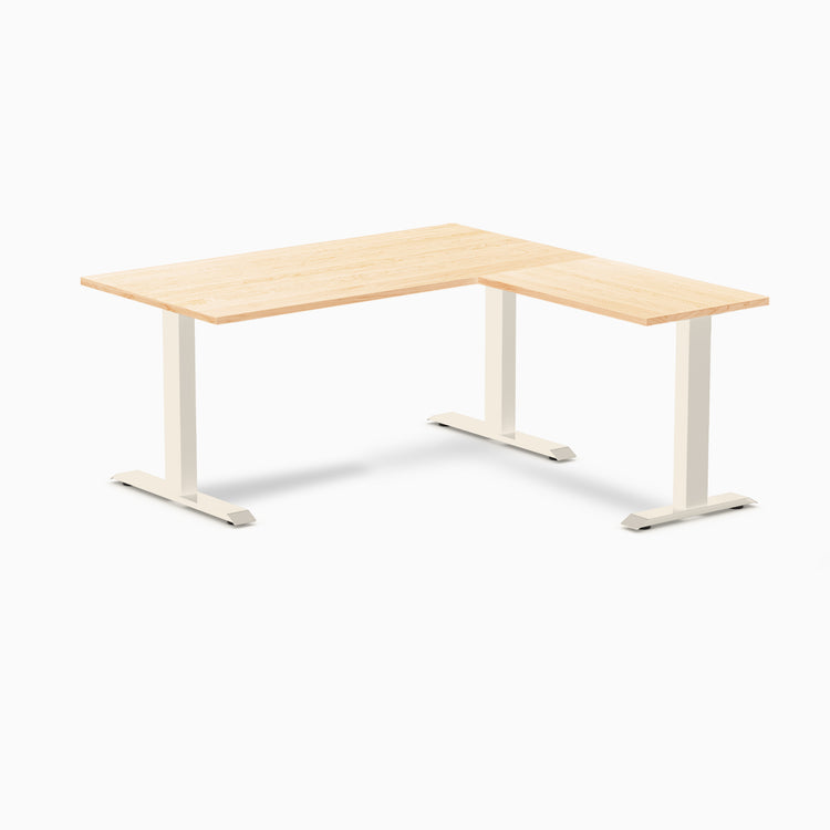 Desky Zero Hardwood L-Shape Office Desk