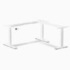 White sit stand L-shape desk frame - Desky