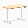 Dual mini bamboo standing desk - Natural Bamboo - white 40"