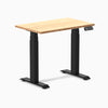 Dual mini bamboo standing desk - Natural Bamboo - black 32"