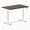 Dual mini melamine standing desk - burnished wood laminate - white 40"