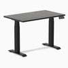 Dual mini bamboo standing desk - Dark Bamboo - black 40"