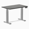 Dual mini bamboo standing desk - Dark Bamboo - grey 40"